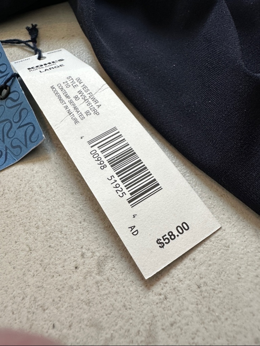 Simply Vera Soft flowing Navy Floral dress, Size L. Vera Wang - Picture 12 of 13